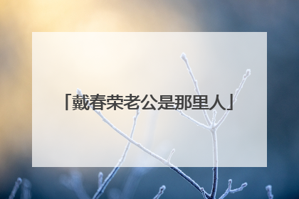 戴春荣老公是那里人