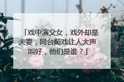 戏中演父女,戏外却是夫妻,同台飚戏让人大声叫好,他们是谁?