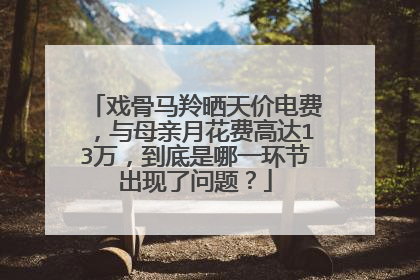 戏骨马羚晒天价电费,与母亲月花费高达13万,到底是哪一环节出现了问题?