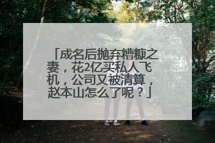 成名后抛弃糟糠之妻,花2亿买私人飞机,公司又被清算,赵本山怎么了呢?