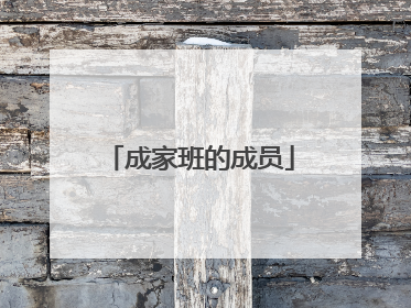 成家班的成员