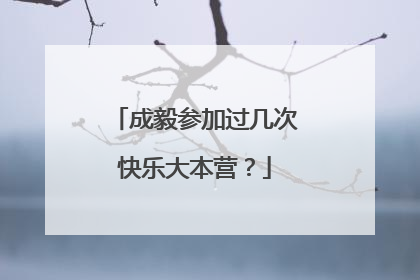 成毅参加过几次快乐大本营？