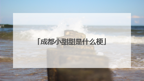 成都小甜甜是什么梗