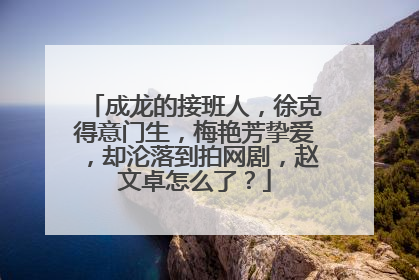 成龙的接班人,徐克得意门生,梅艳芳挚爱,却沦落到拍网剧,赵文卓怎么了?
