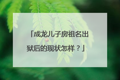 成龙儿子房祖名出狱后的现状怎样？