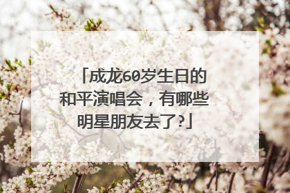 成龙60岁生日的和平演唱会，有哪些明星朋友去了?