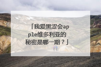 我爱黑涩会apple维多利亚的秘密是哪一期？