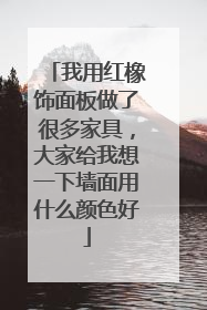 我用红橡饰面板做了很多家具,大家给我想一下墙面用什么颜色好