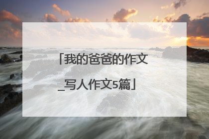 我的爸爸的作文_写人作文5篇