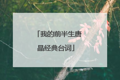 我的前半生唐晶经典台词