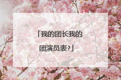 我的团长我的团演员表?