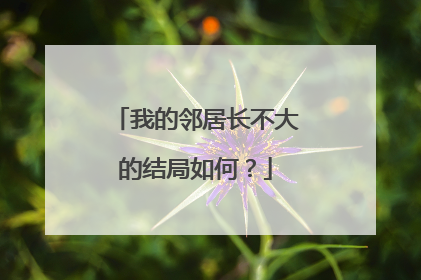 我的邻居长不大的结局如何？