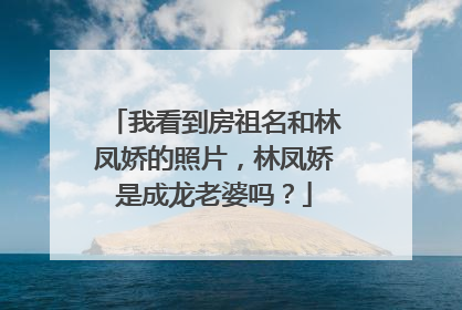 我看到房祖名和林凤娇的照片,林凤娇是成龙老婆吗?