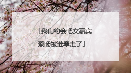 我们约会吧女嘉宾蔡旸被谁牵走了