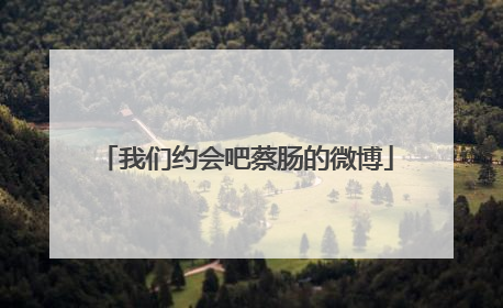我们约会吧蔡肠的微博