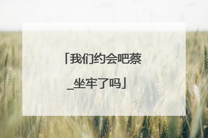 我们约会吧蔡_坐牢了吗