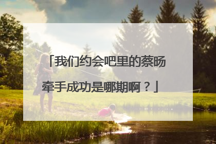 我们约会吧里的蔡旸牵手成功是哪期啊？