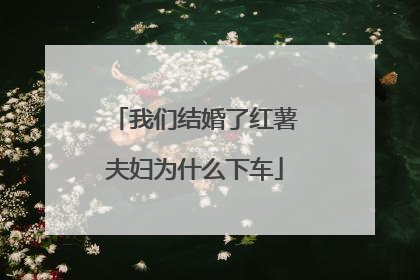 我们结婚了红薯夫妇为什么下车