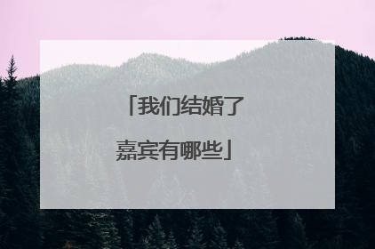 我们结婚了嘉宾有哪些