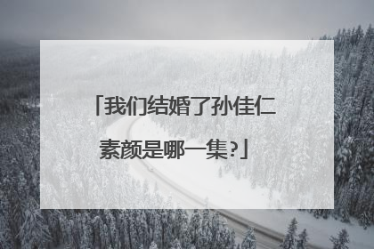 我们结婚了孙佳仁素颜是哪一集?