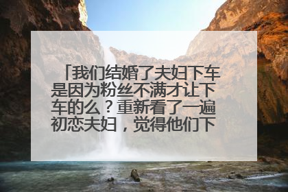 我们结婚了夫妇下车是因为粉丝不满才让下车的么？重新看了一遍初恋夫妇，觉得他们下车了好可惜啊。