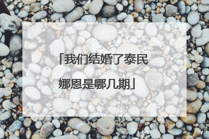 我们结婚了泰民娜恩是哪几期