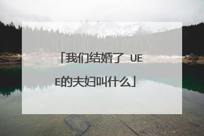 我们结婚了 UEE的夫妇叫什么