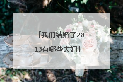 我们结婚了2013有哪些夫妇
