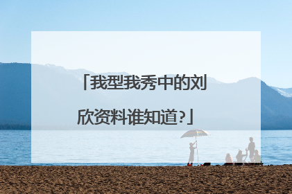 我型我秀中的刘欣资料谁知道?