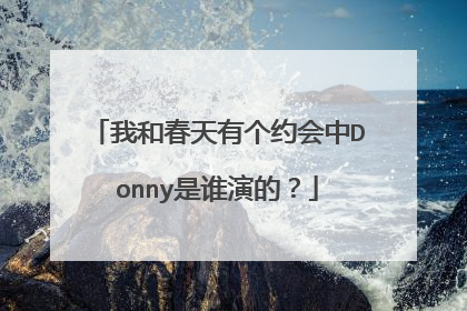 我和春天有个约会中Donny是谁演的？