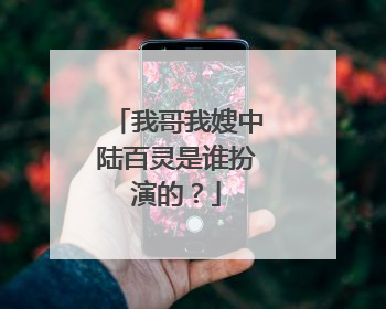 我哥我嫂中陆百灵是谁扮演的？
