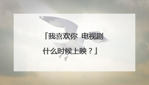 我喜欢你 电视剧什么时候上映？