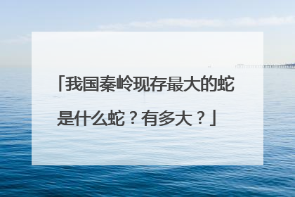 我国秦岭现存最大的蛇是什么蛇?有多大?