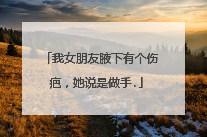 我女朋友腋下有个伤疤,她说是做手.