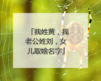 我姓黄，我老公姓刘，女儿取啥名字