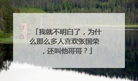 我就不明白了,为什么那么多人喜欢张国荣,还叫他哥哥?