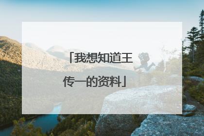 我想知道王传一的资料