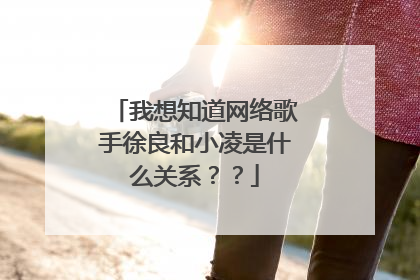 我想知道网络歌手徐良和小凌是什么关系??