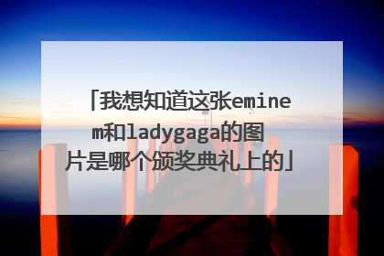 我想知道这张eminem和ladygaga的图片是哪个颁奖典礼上的