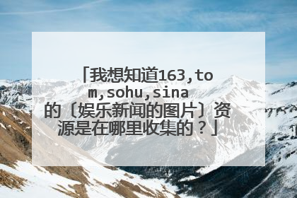 我想知道163,tom,sohu,sina的〔娱乐新闻的图片〕资源是在哪里收集的?