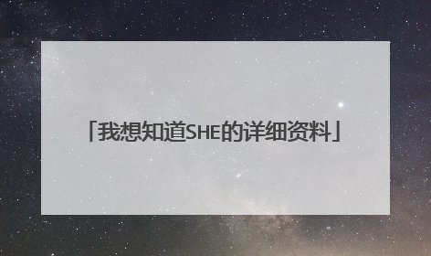 我想知道SHE的详细资料