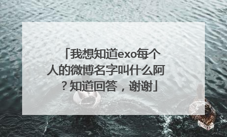 我想知道exo每个人的微博名字叫什么阿?知道回答,谢谢