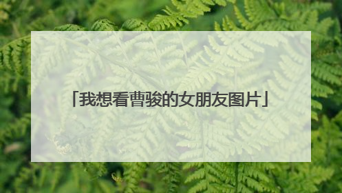 我想看曹骏的女朋友图片