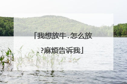 我想放牛.怎么放.?麻烦告诉我