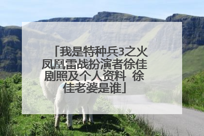 我是特种兵3之火凤凰雷战扮演者徐佳剧照及个人资料 徐佳老婆是谁