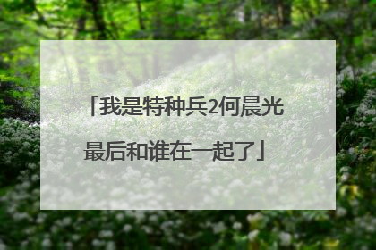 我是特种兵2何晨光最后和谁在一起了