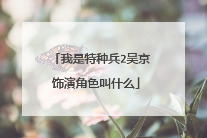 我是特种兵2吴京饰演角色叫什么