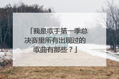 我是歌手第一季总决赛里所有出现过的歌曲有那些？