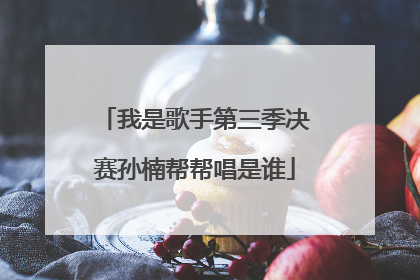 我是歌手第三季决赛孙楠帮帮唱是谁