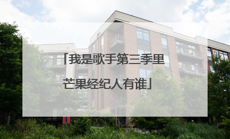 我是歌手第三季里芒果经纪人有谁